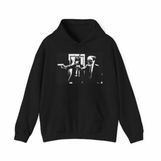 Pup Fiction Black Graphic Hoodie – Retro Scene Sweatshirt