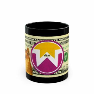 Money Doge CMOR Logo Black Mug — Crypto Meme Coffee Cup (11oz/15oz)